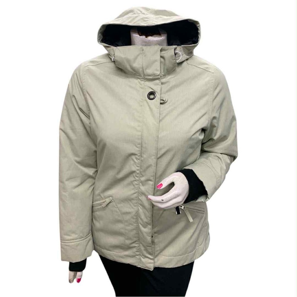 Lole Cream Hooded Ski Jacket Size M
